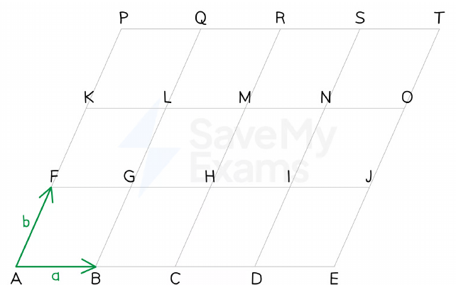 A grid of parallelograms for vector paths