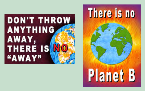 Posters encouraging reduction of pollution