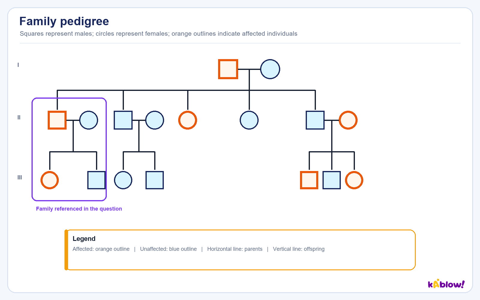A family pedigree chart