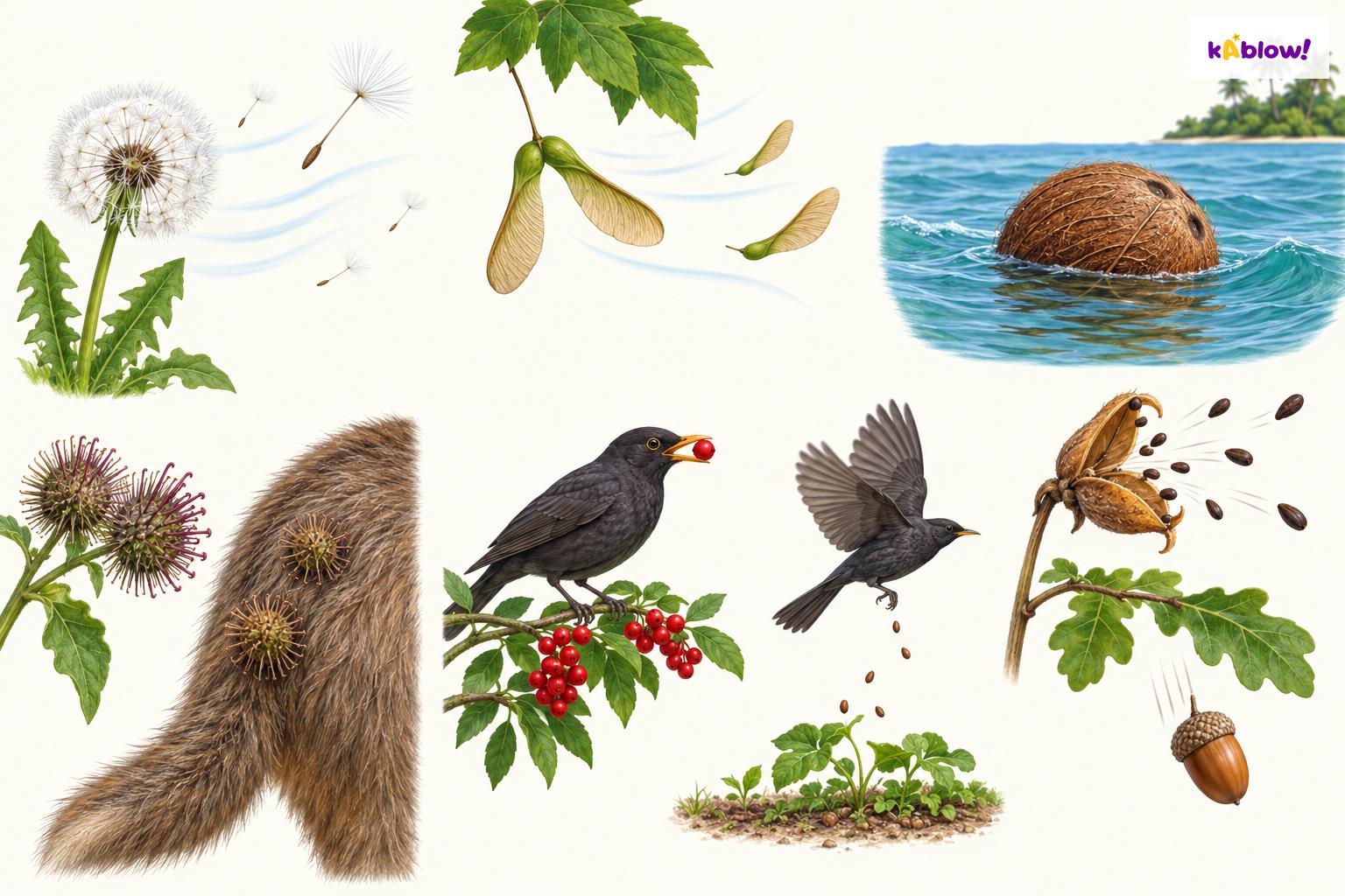 Ways seeds are dispersed