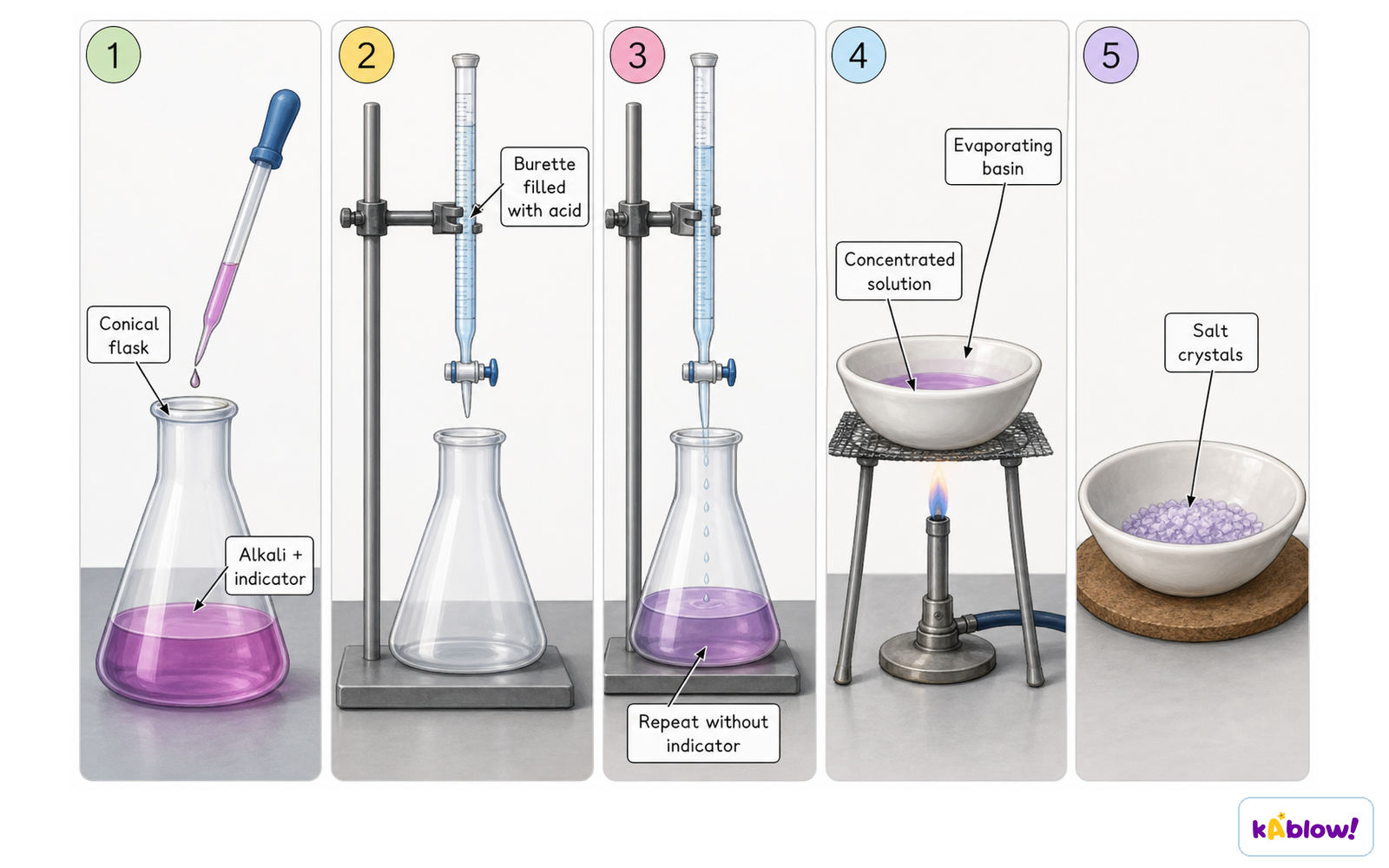 Preparing a soluble salt by titration