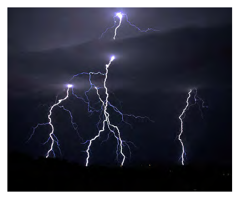 Lightning is a huge electrostatic discharge.