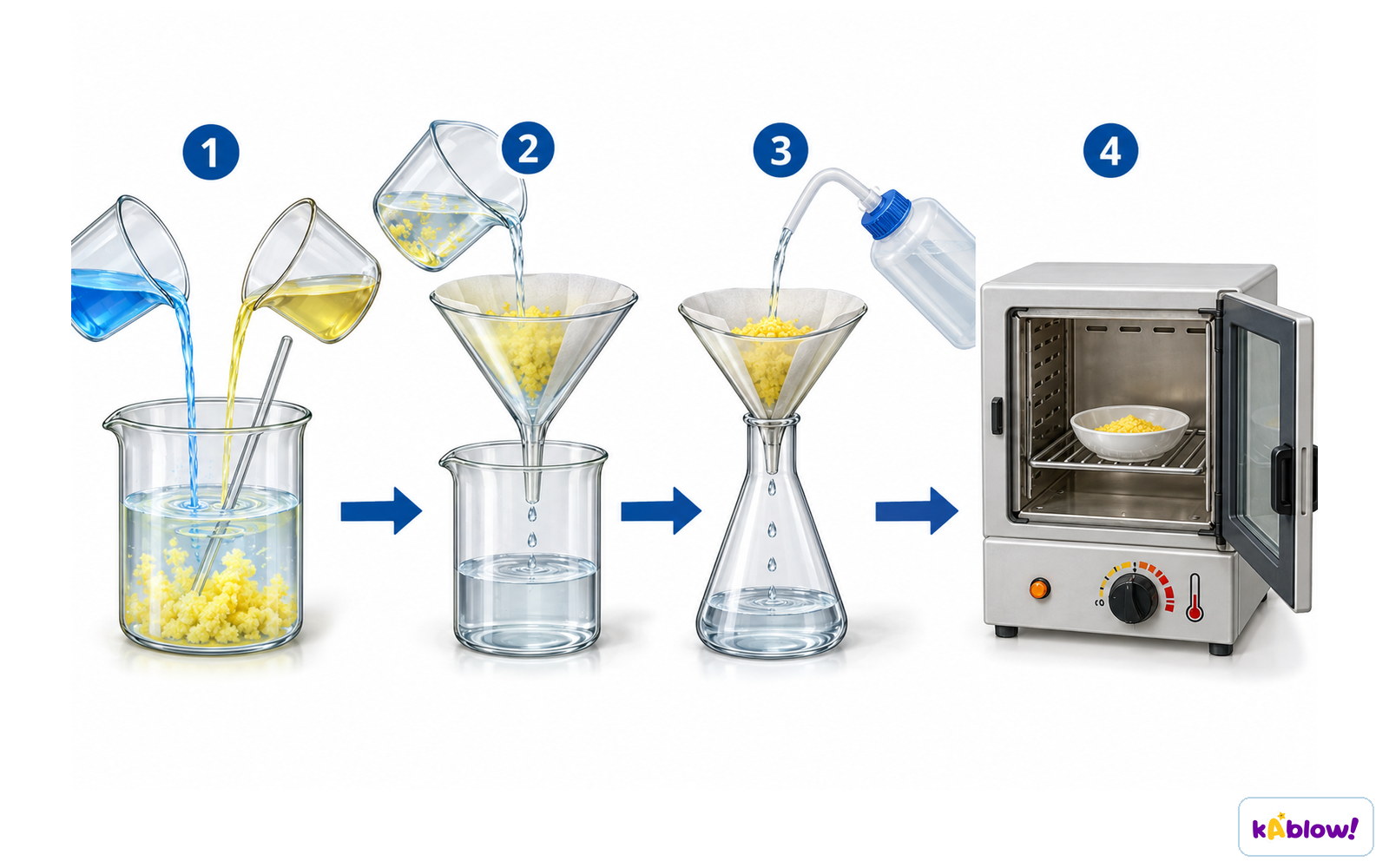 Preparing an insoluble salt by precipitation