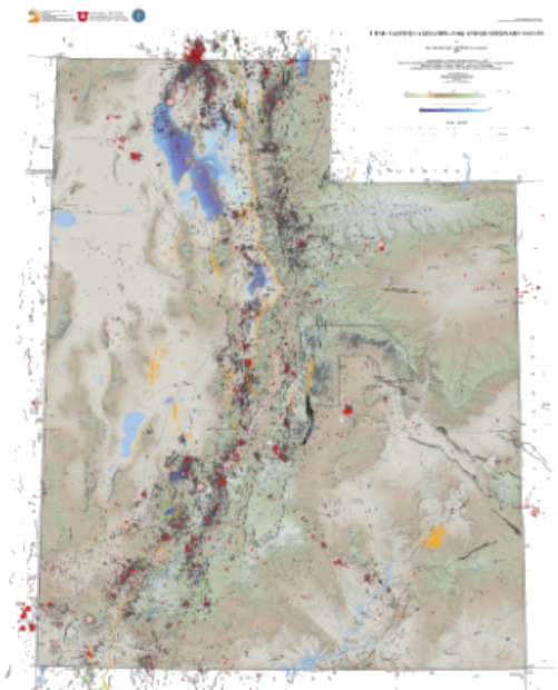 Map of active fault lines in Utah