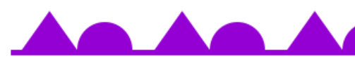 The map symbol for an occluded front: alternating purple triangles and domes, mixing the cold front and warm front symbols.
