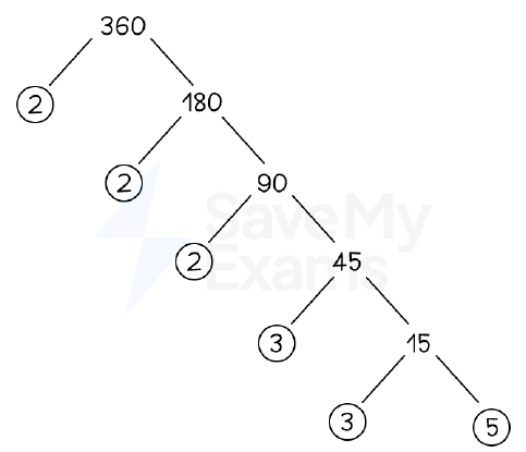 Factor Tree for 360
