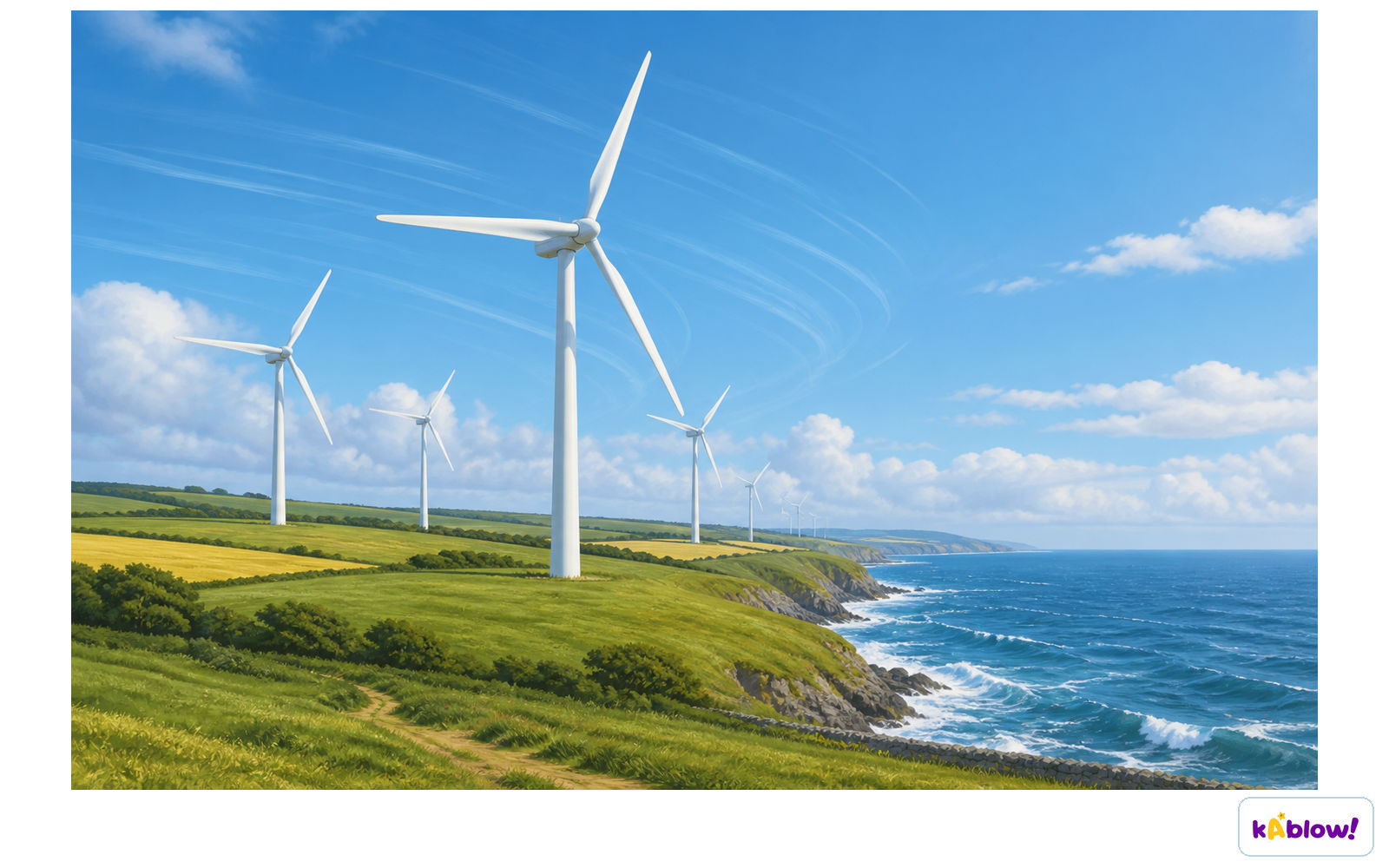 Wind turbines use energy from the wind to generate electricity