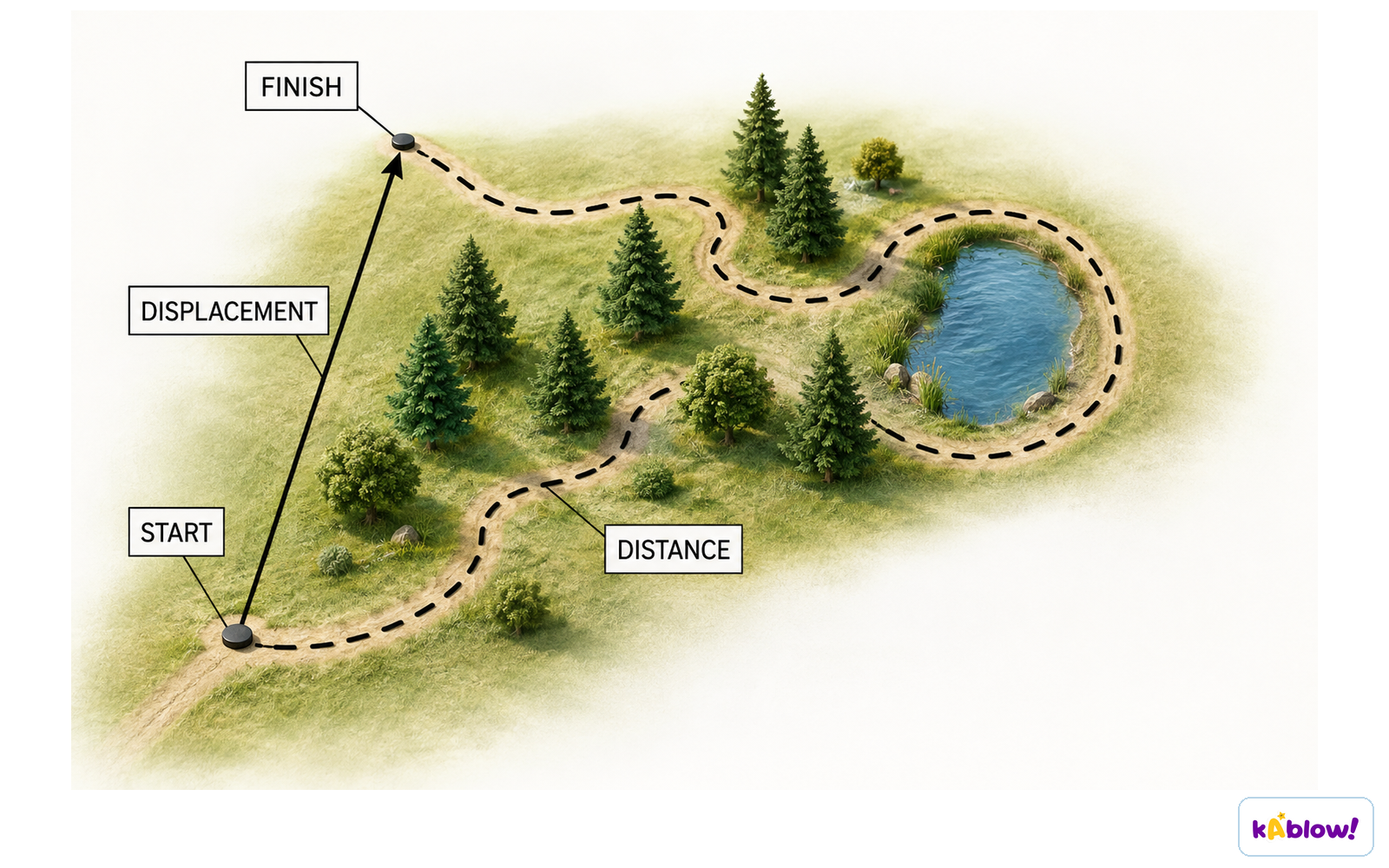 Distance vs displacement