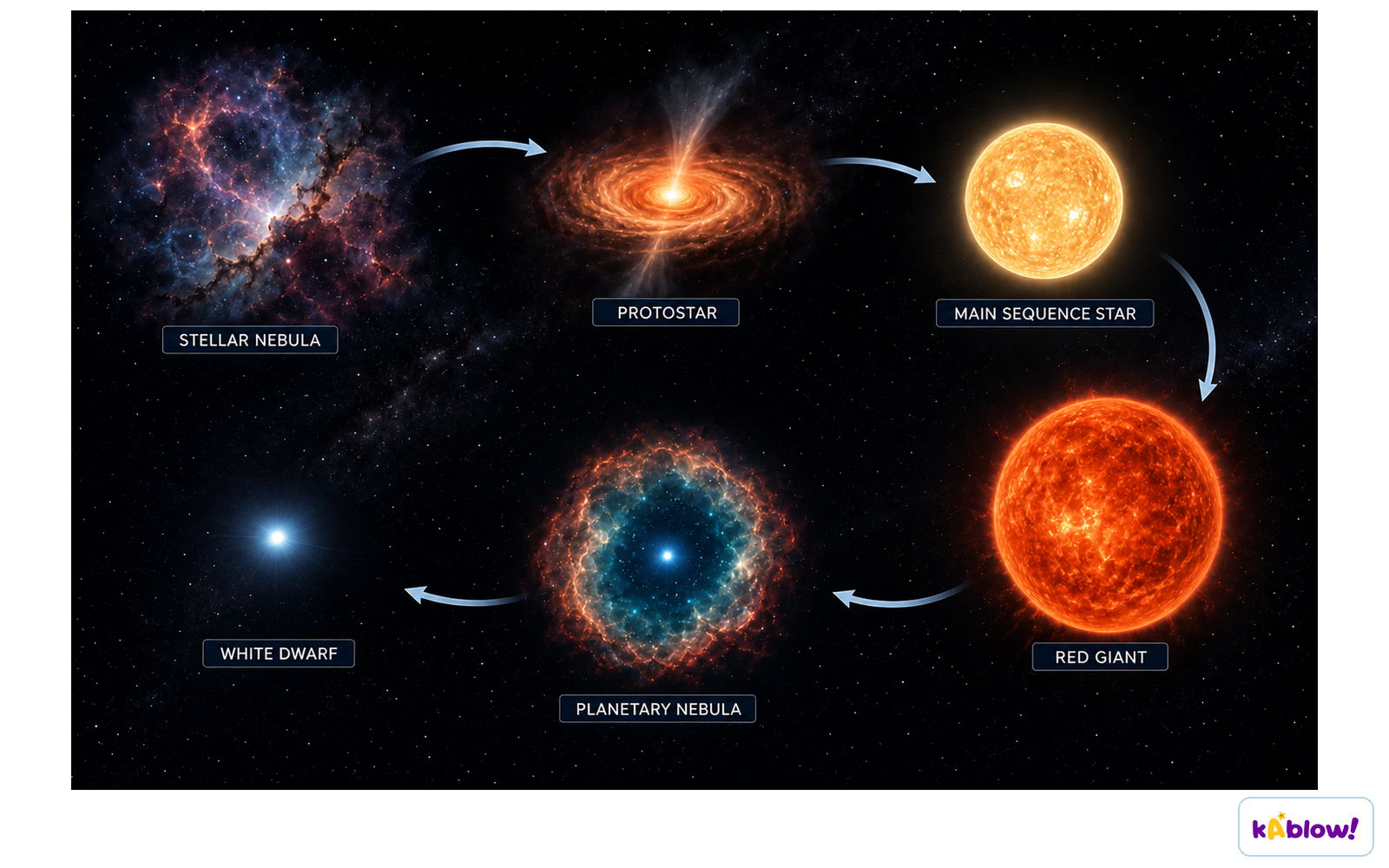 Life cycle of a low-mass star