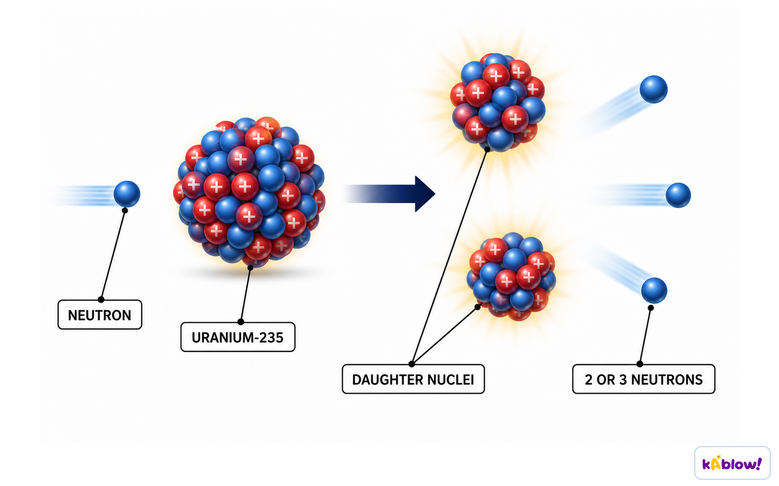 Nuclear fission of uranium-235